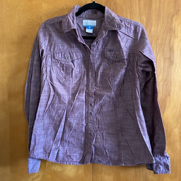Columbia Tops - Columbia Purple Button-Up Shirt